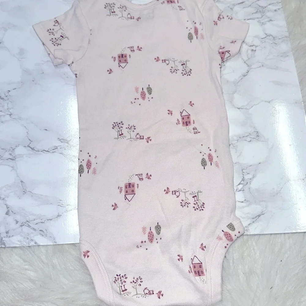 Gerbers Pink Baby one piece with Cute Print size 12 months